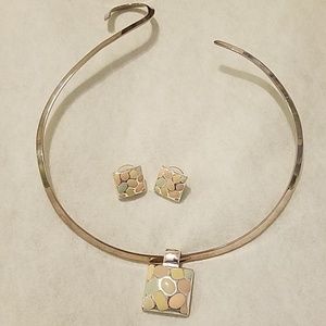 Choker, Pendant & Earrings (JL#24)